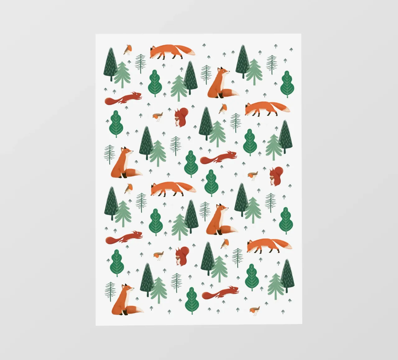 Waldtiere Muster pellicola backlit da VIERUNDFÜNFZIG