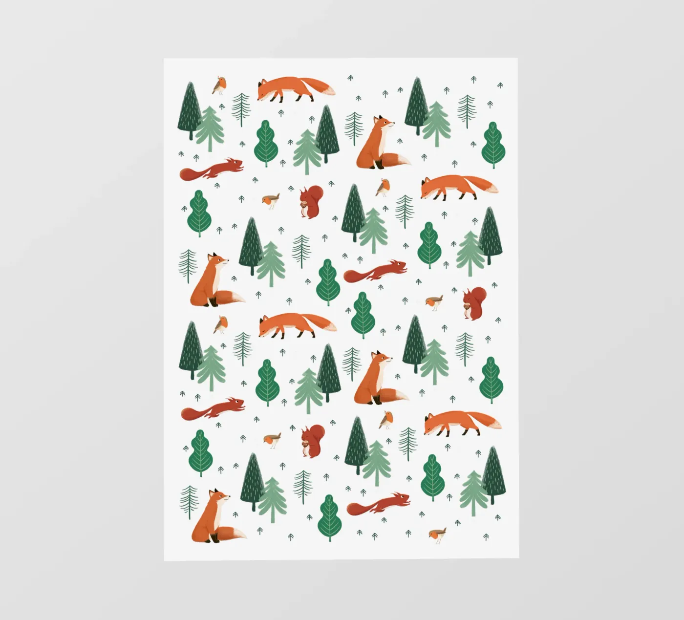 Waldtiere Muster pellicola backlit da VIERUNDFÜNFZIG