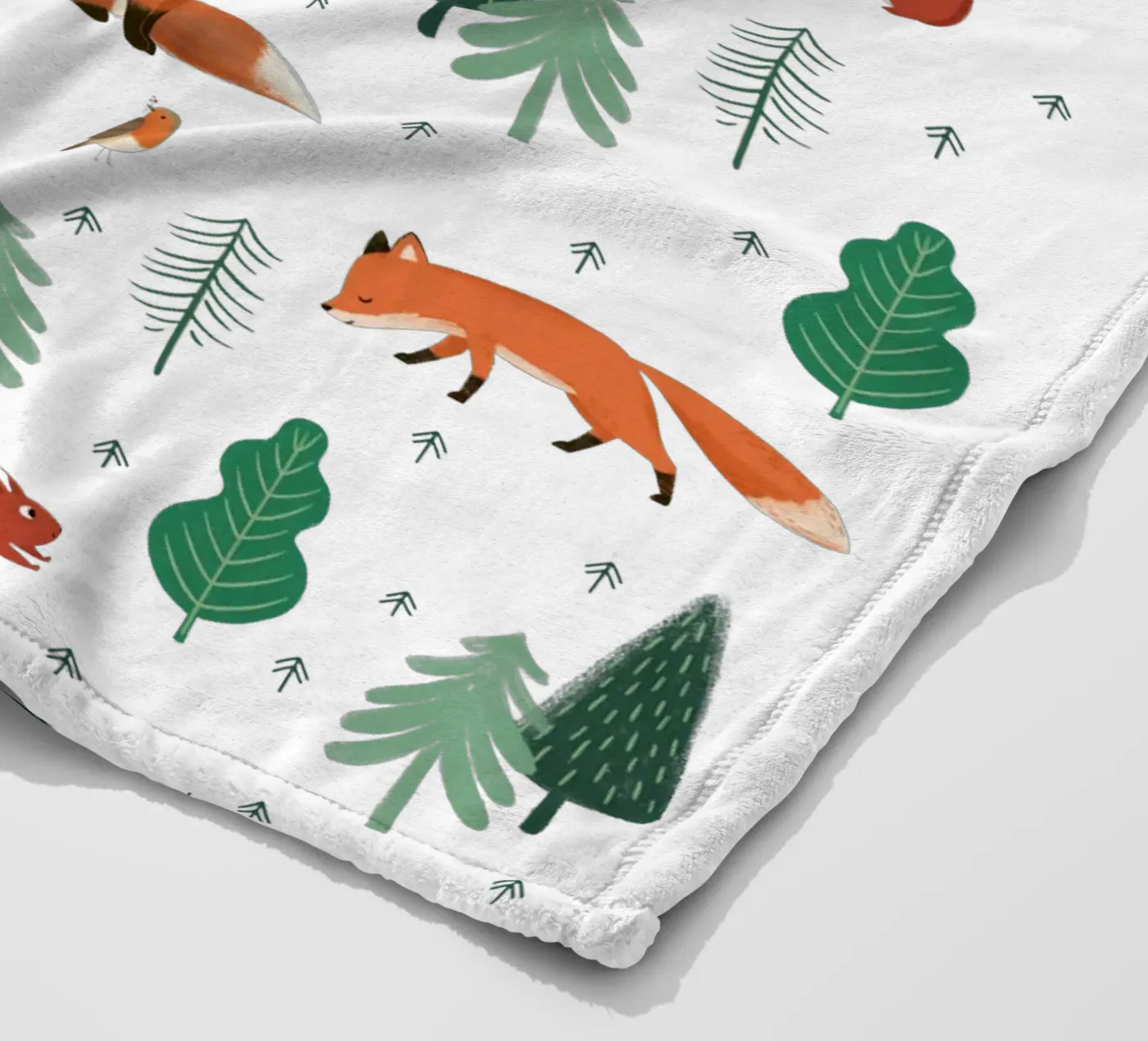 Waldtiere Muster coperta in pile da VIERUNDFÜNFZIG