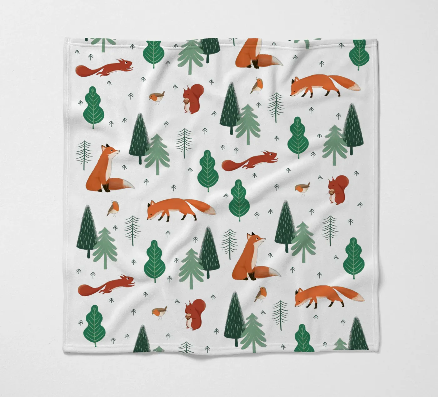 Waldtiere Muster coperta in pile da VIERUNDFÜNFZIG