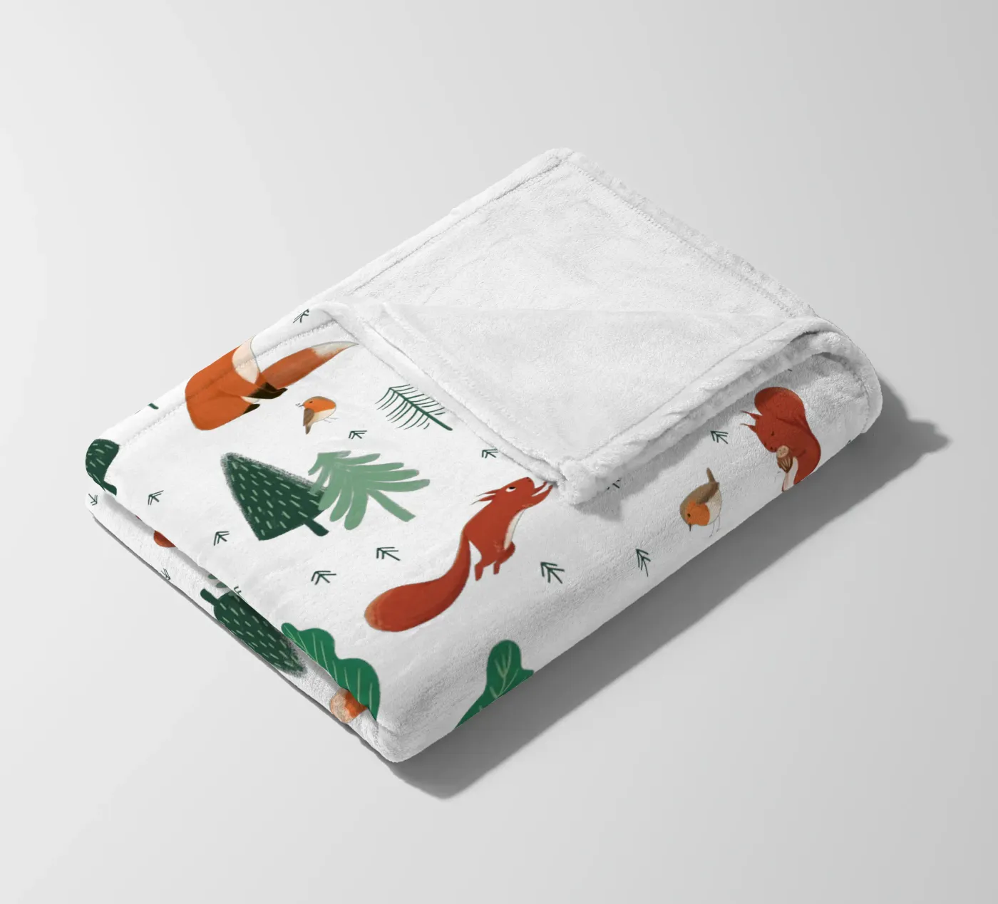 Waldtiere Muster coperta in pile da VIERUNDFÜNFZIG