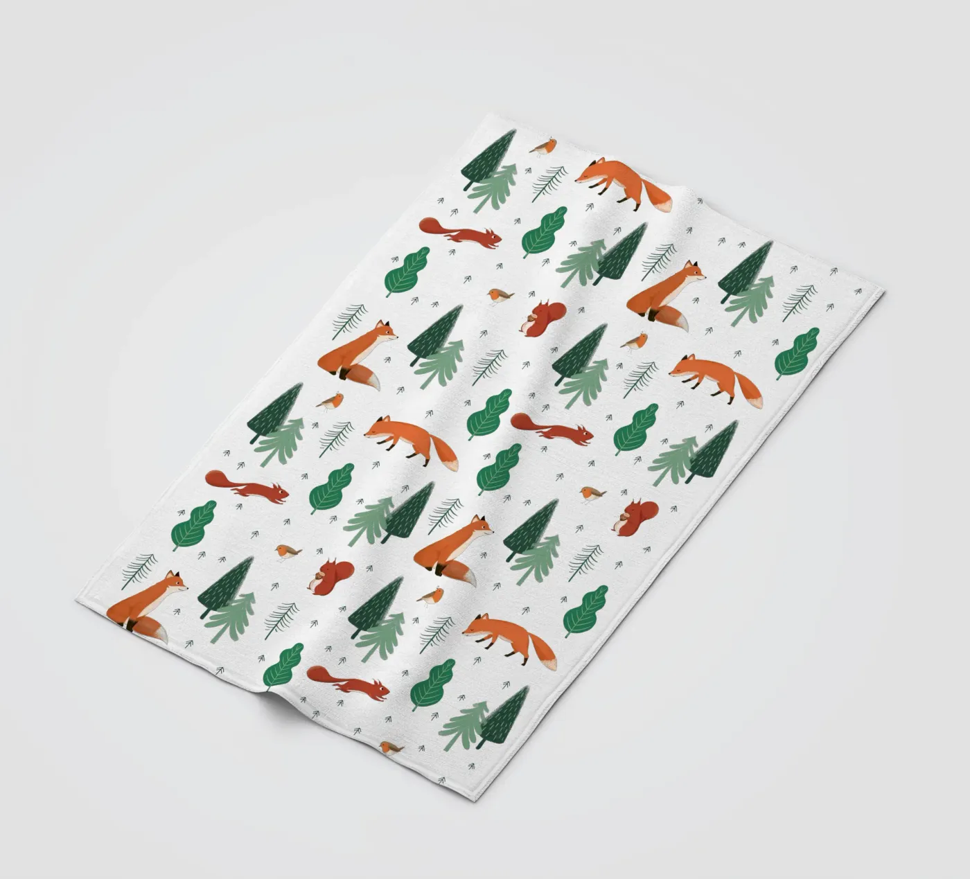 Waldtiere Muster coperta in pile da VIERUNDFÜNFZIG