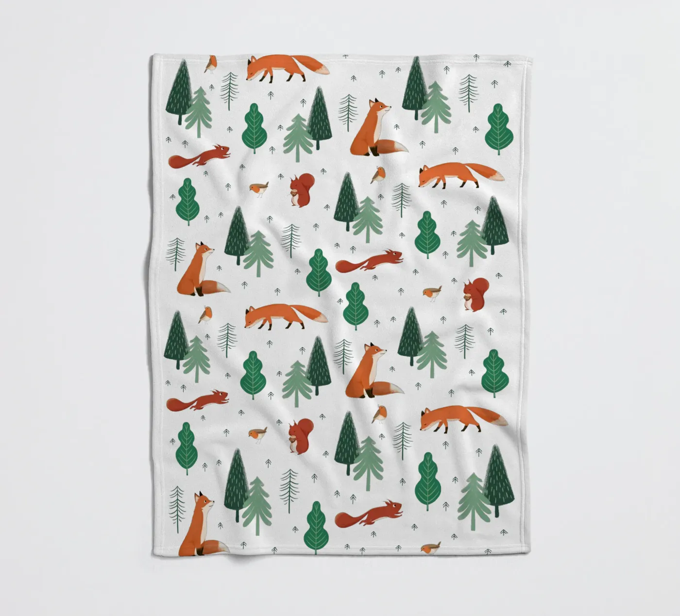 Waldtiere Muster coperta in pile da VIERUNDFÜNFZIG