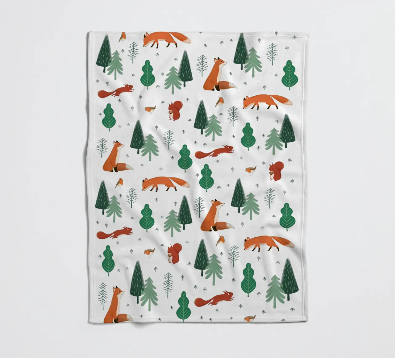 Waldtiere Muster fleecedeken van VIERUNDFÜNFZIG