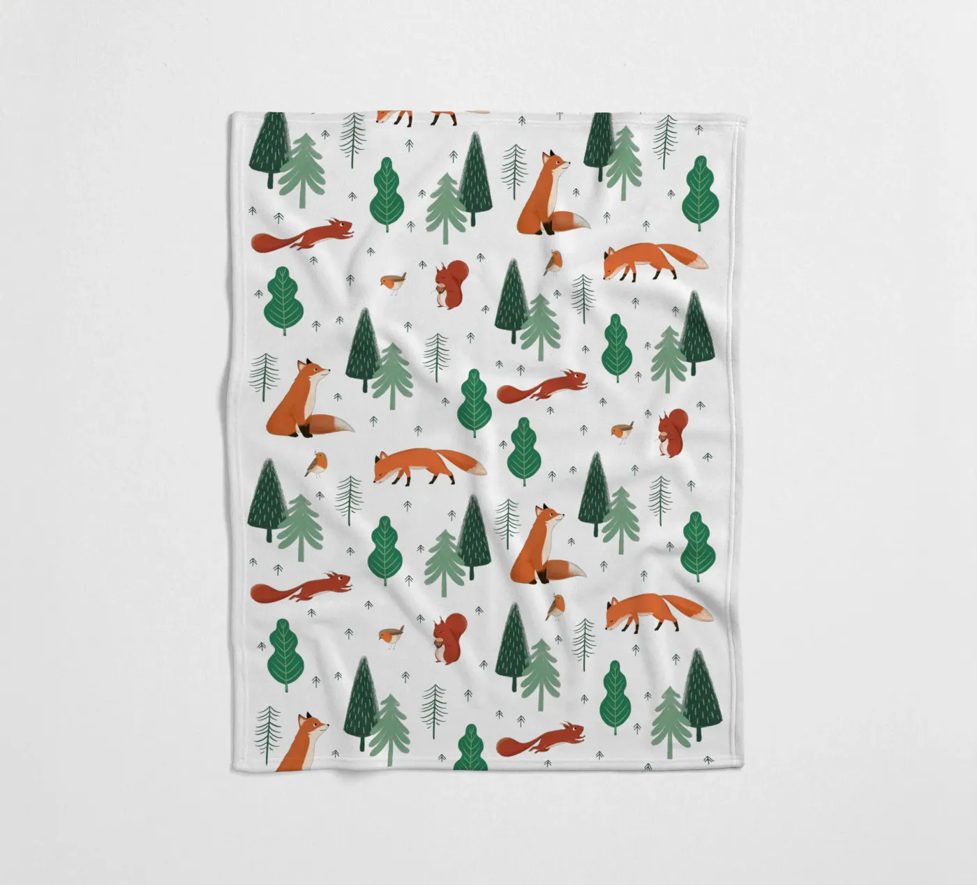 Waldtiere Muster coperta in pile da VIERUNDFÜNFZIG