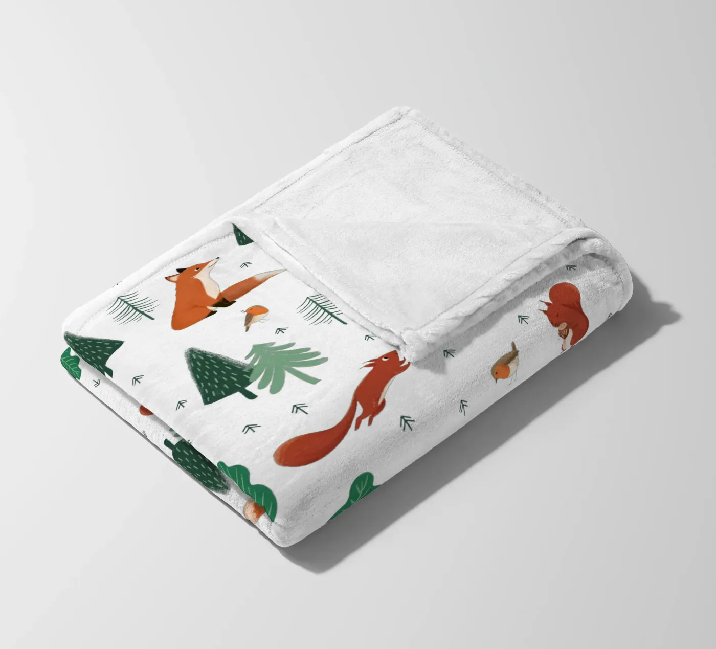 Waldtiere Muster coperta in pile da VIERUNDFÜNFZIG