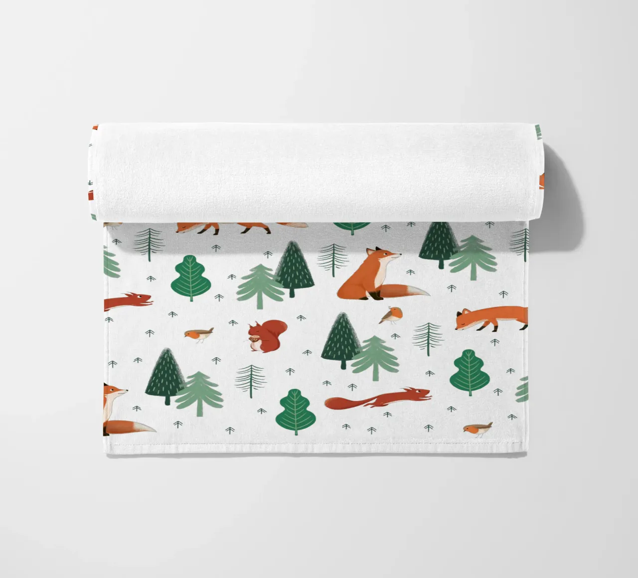 Waldtiere Muster telo mare da VIERUNDFÜNFZIG