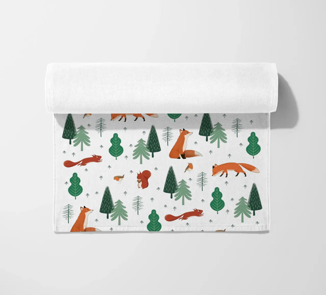 Waldtiere Muster telo mare da VIERUNDFÜNFZIG