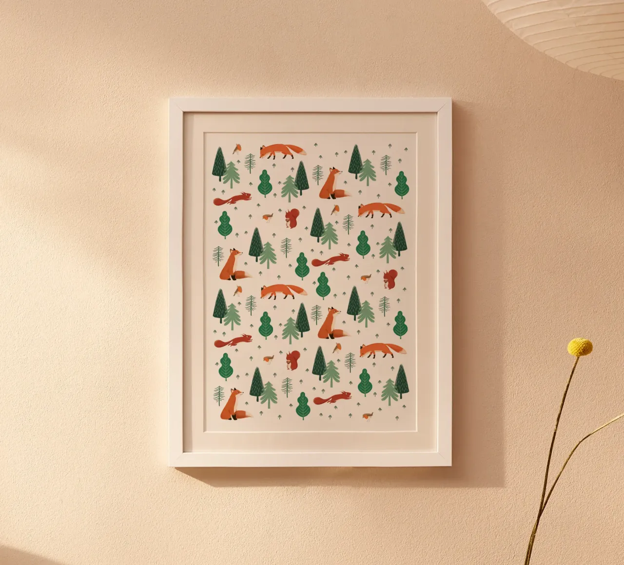 Waldtiere Muster poster da VIERUNDFÜNFZIG