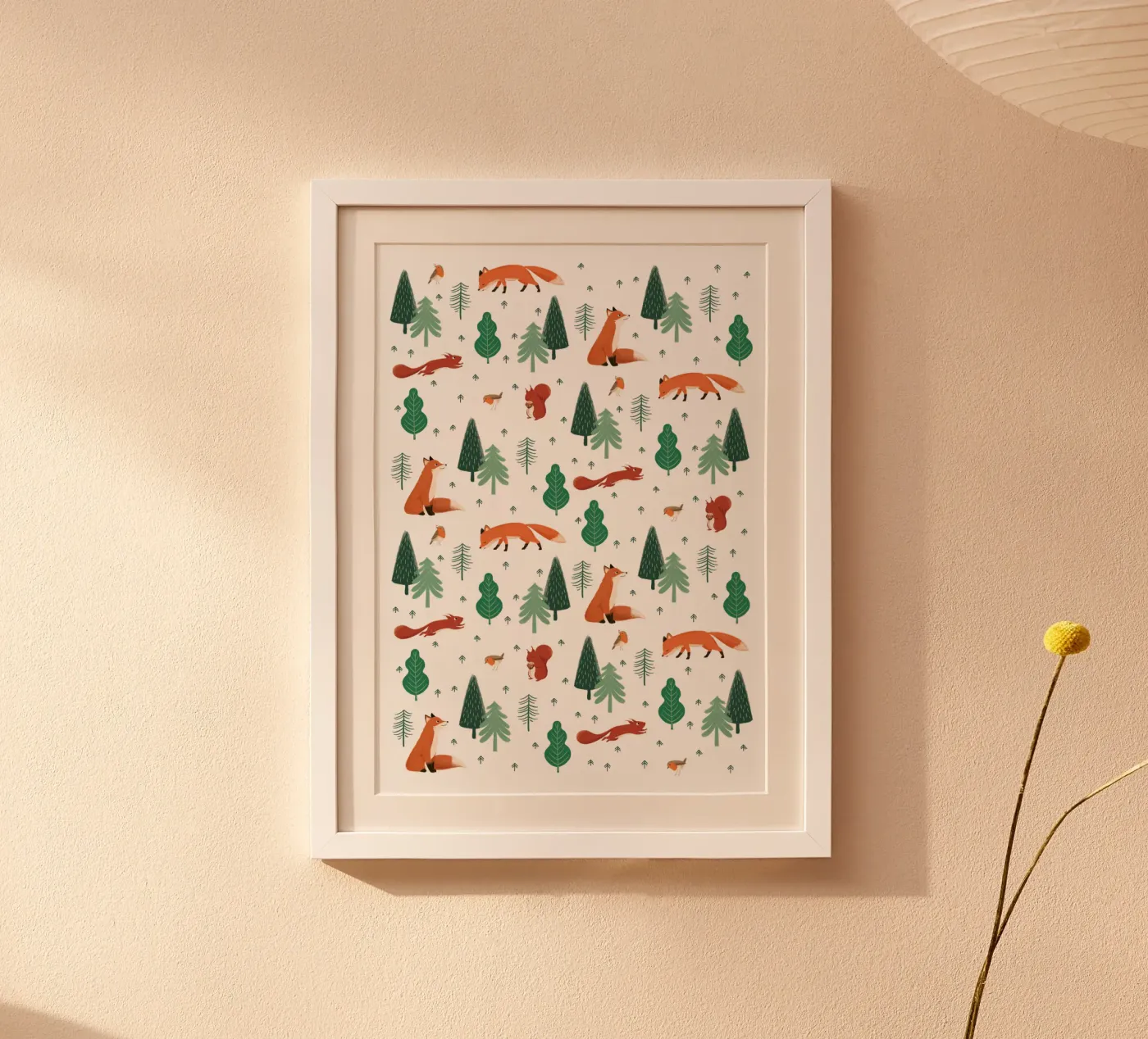 Waldtiere Muster poster da VIERUNDFÜNFZIG