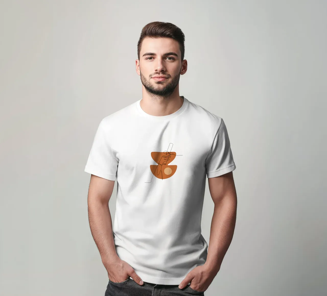 Elegante mano moderna e minimalista t-shirt da YSV MINIMALIST
