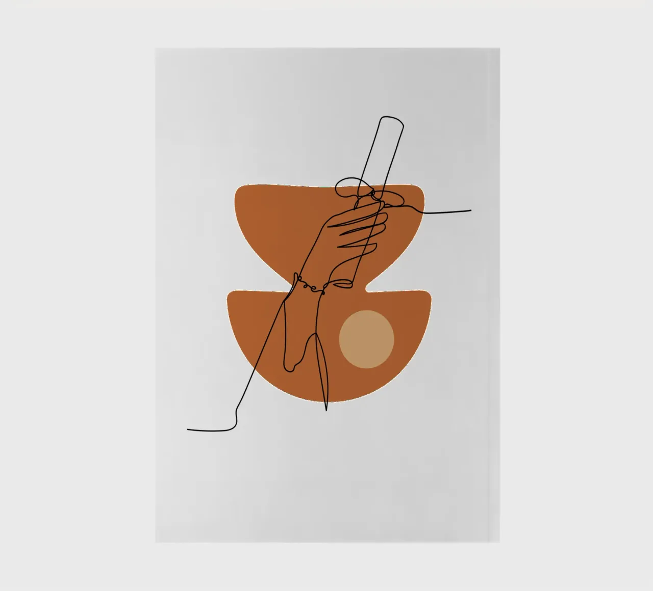 Elegant modern minimalist hand notebook by YSV MINIMALIST