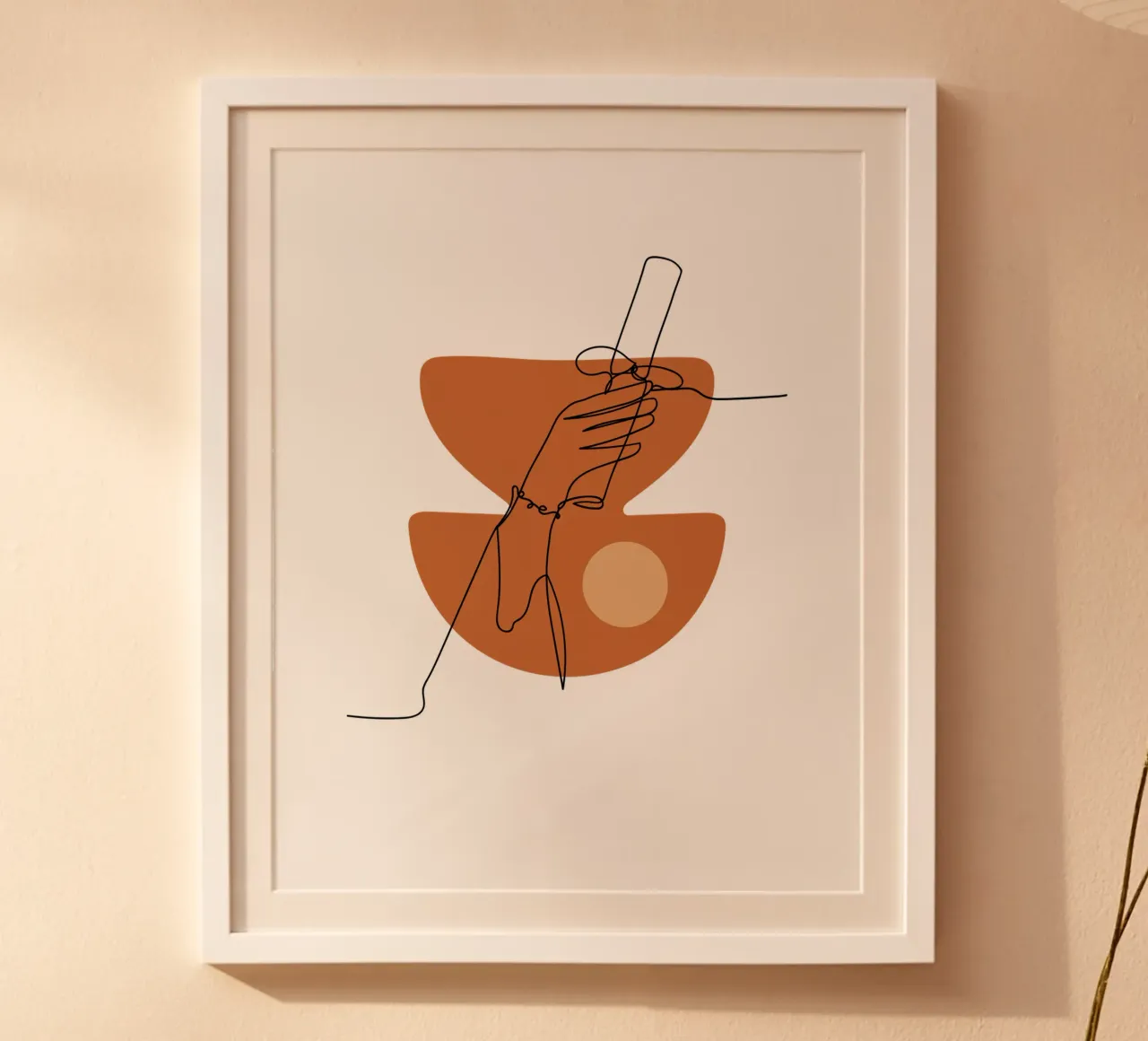 Elegant modern minimalist hand poster by YSV MINIMALIST