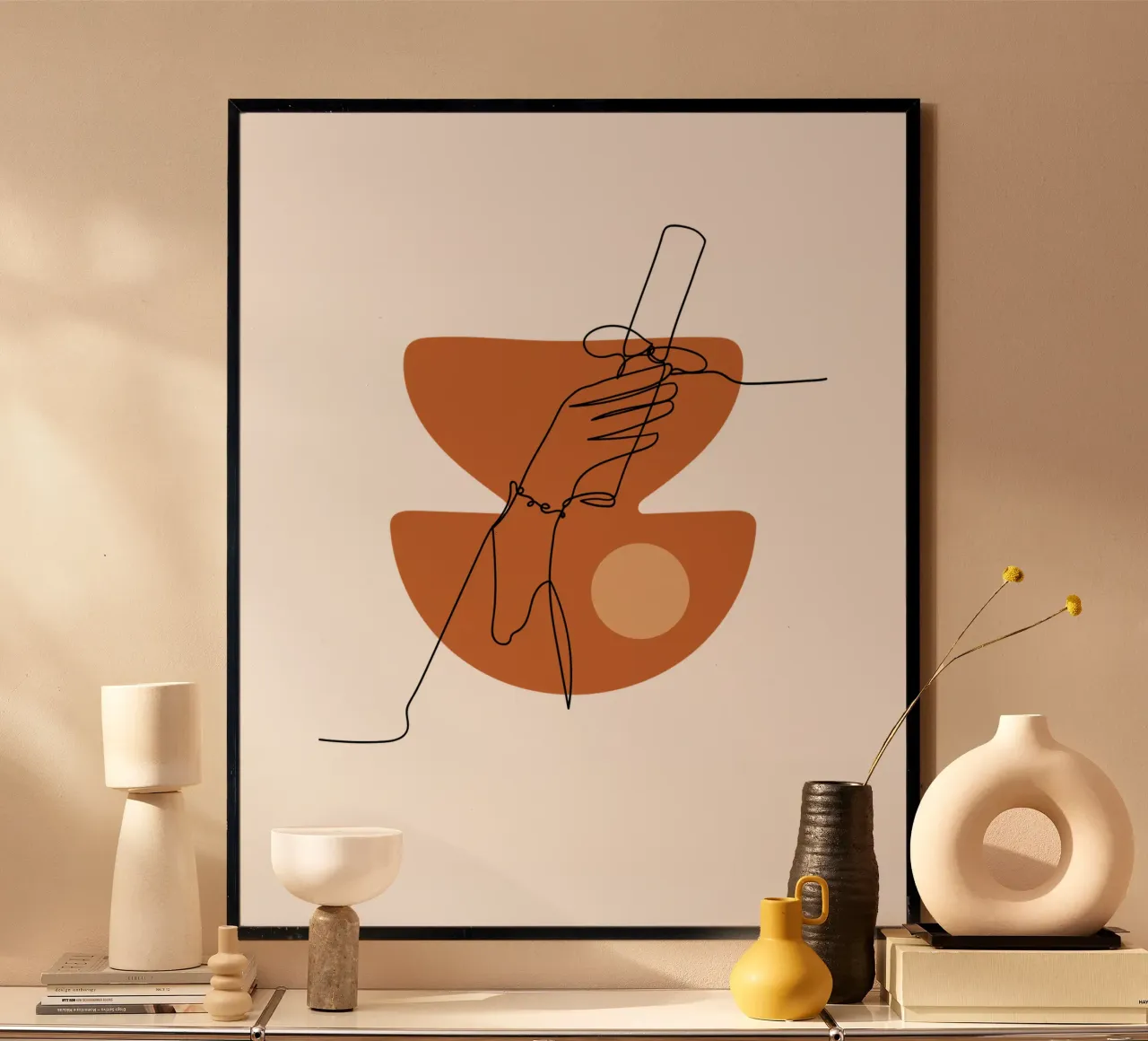 Elegant modern minimalist hand poster by YSV MINIMALIST