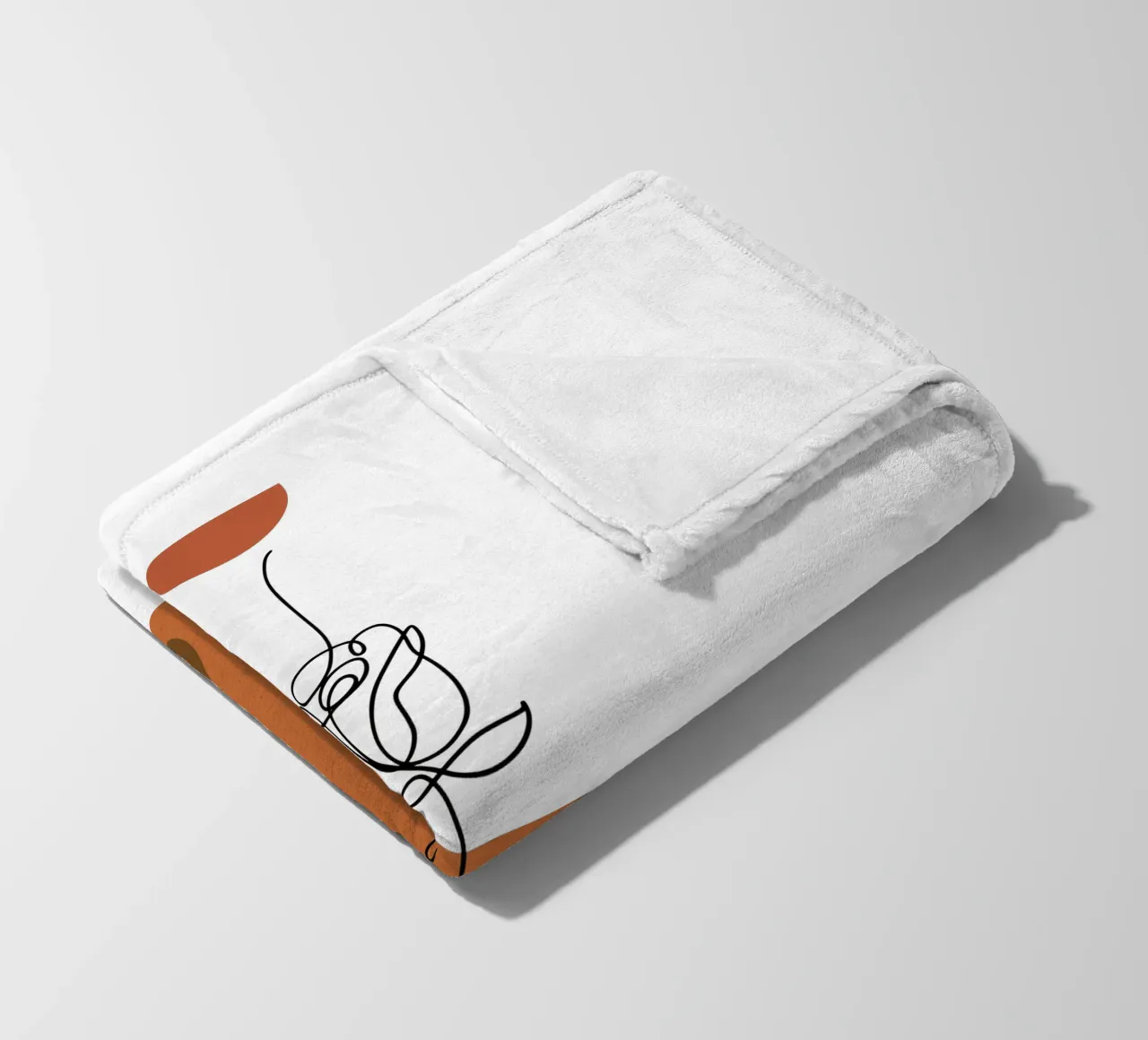 Bellissimo fiore di rosa moderno e minimalista coperta in pile da YSV MINIMALIST