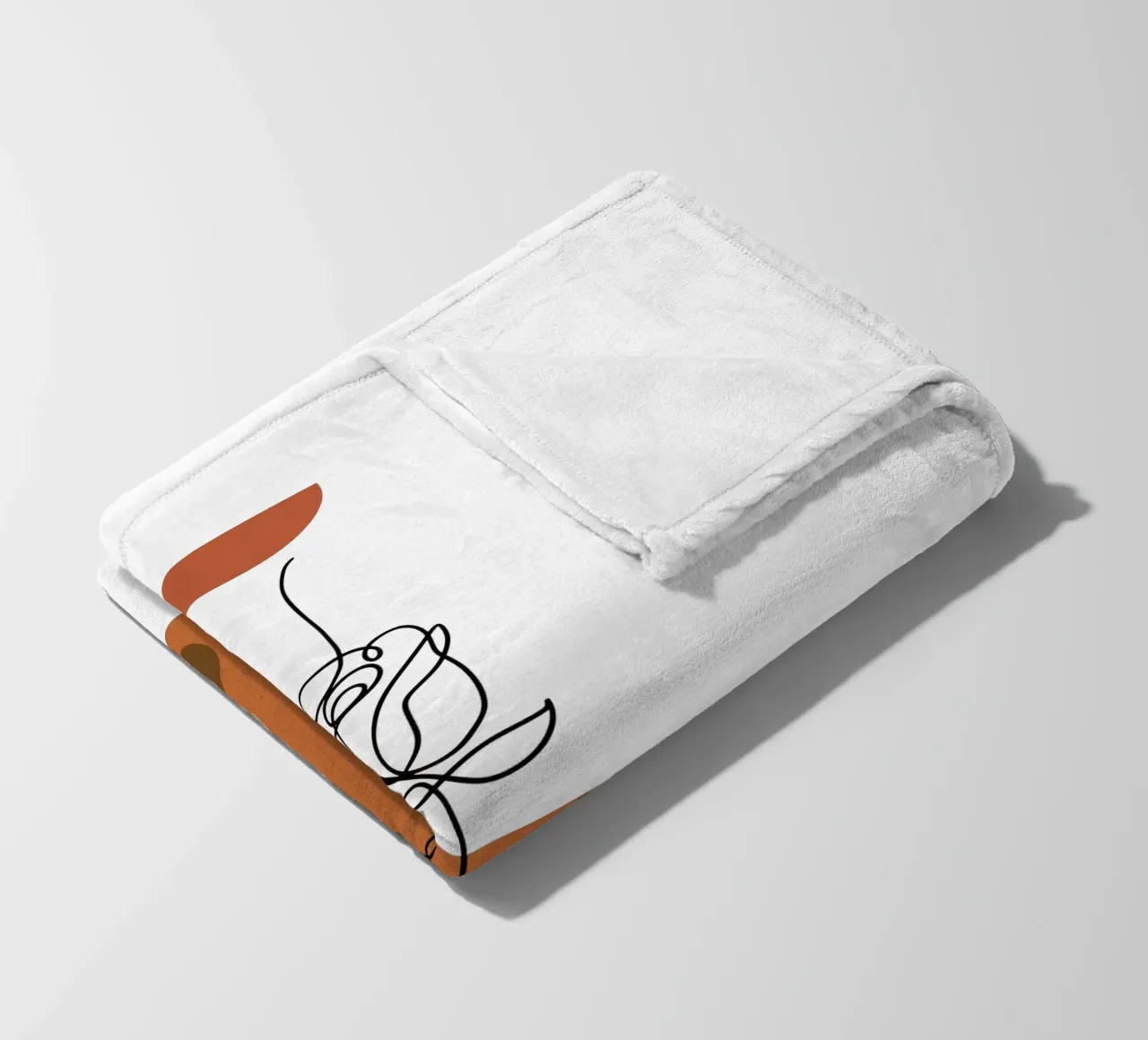 Bellissimo fiore di rosa moderno e minimalista coperta in pile da YSV MINIMALIST