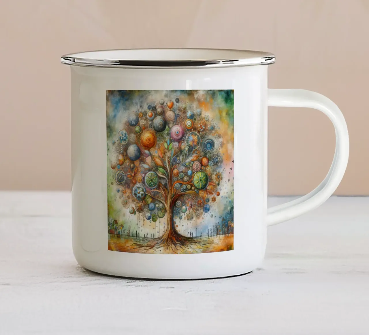 l'albero della vita tazza in smalto da ARTVI-SHOP