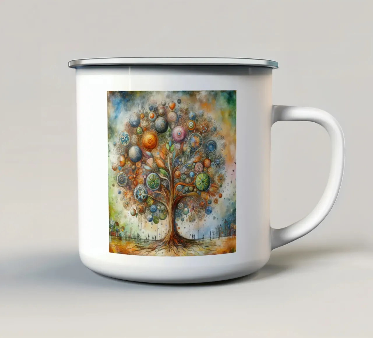 l'albero della vita tazza in smalto da ARTVI-SHOP