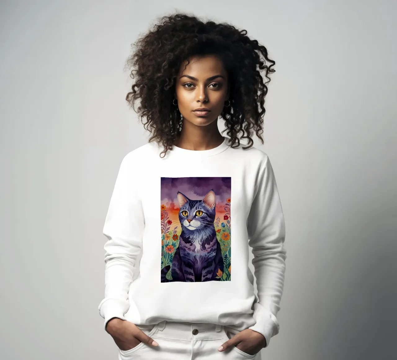 Il gatto felice felpa da ARTVI-SHOP