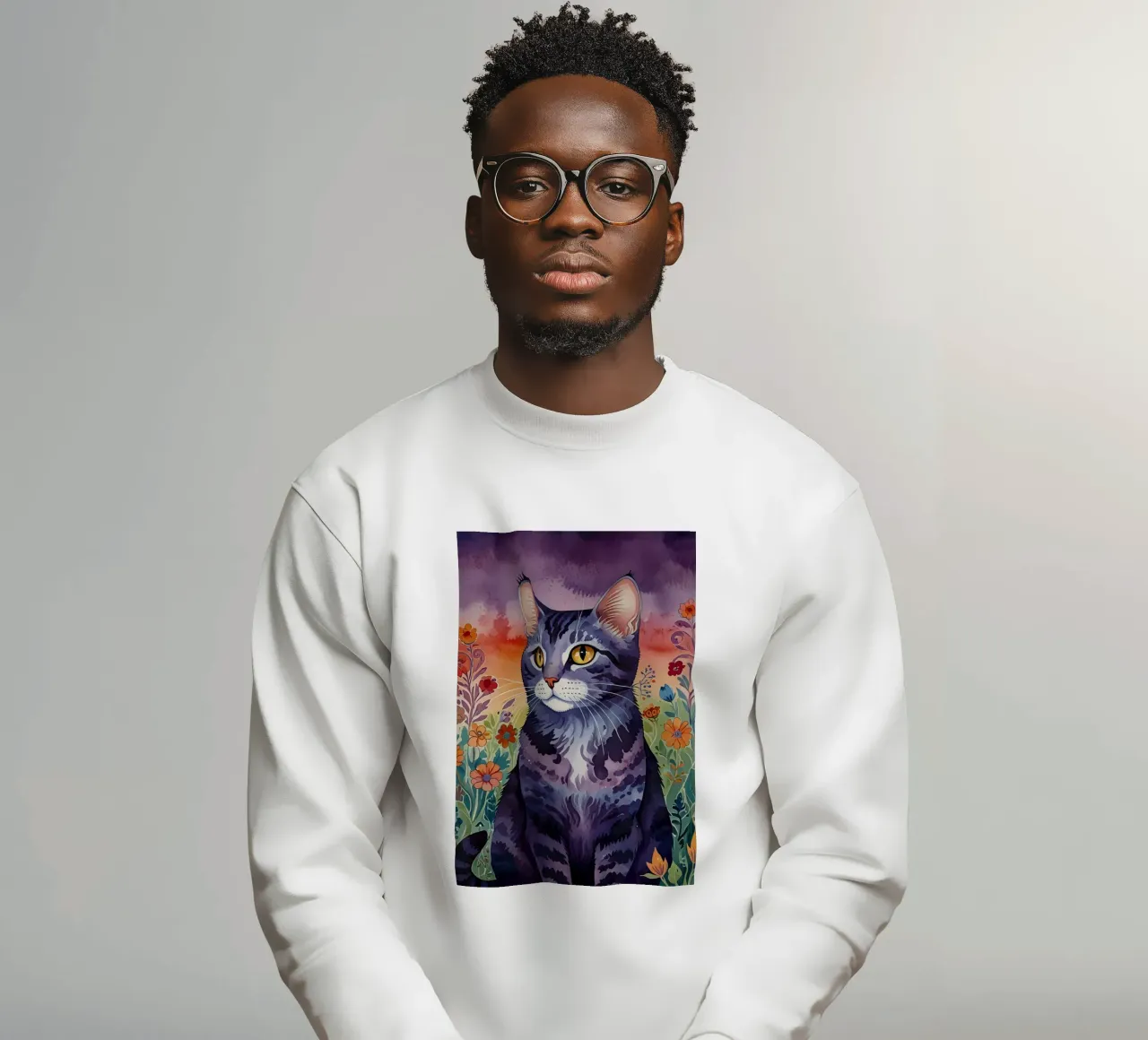 Il gatto felice felpa da ARTVI-SHOP