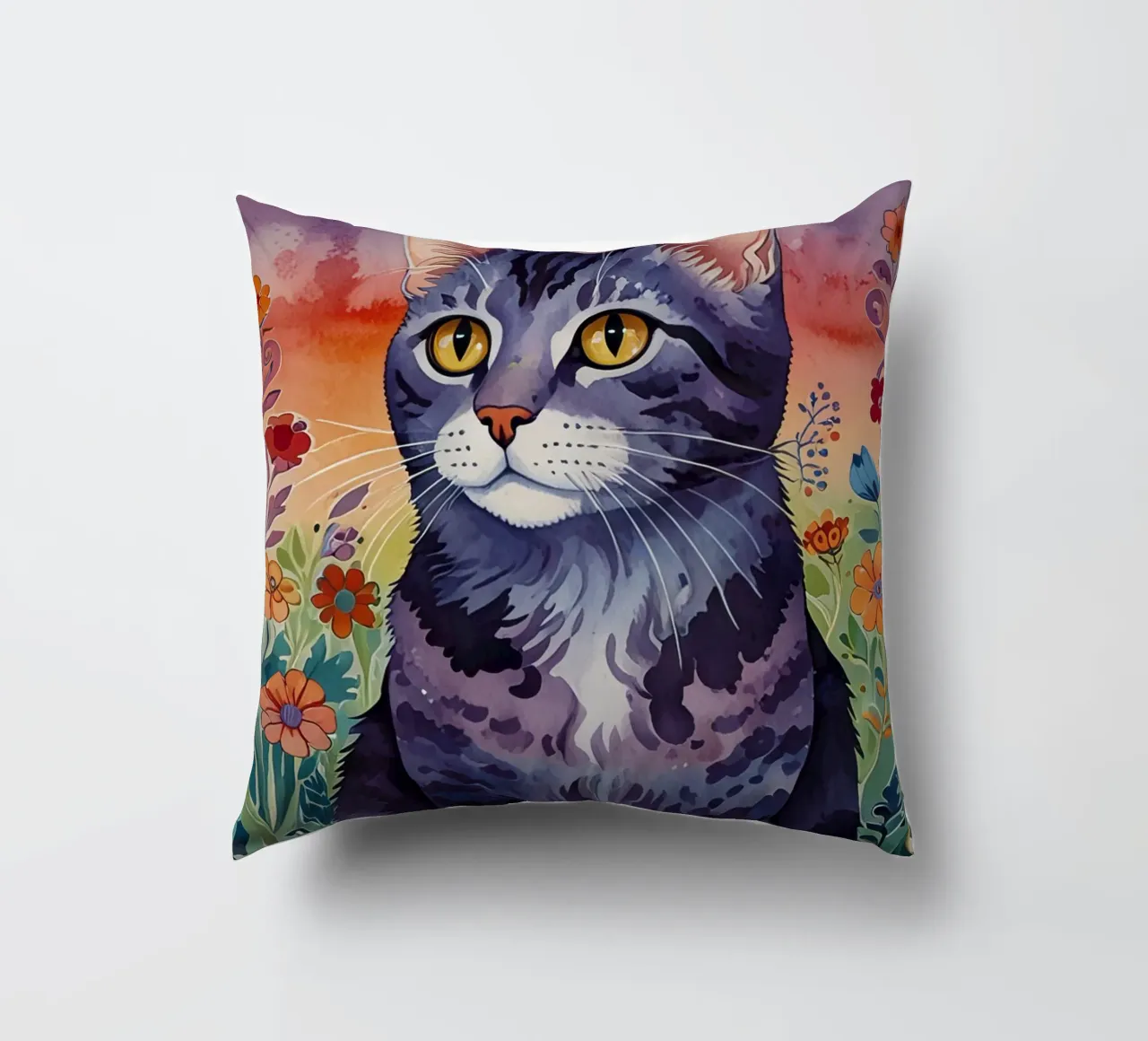 Il gatto felice cuscino da 🎁 ARTVI-SHOP