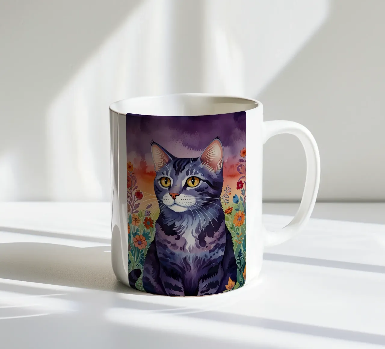 Il gatto felice tazza in ceramica da 🎁 ARTVI-SHOP
