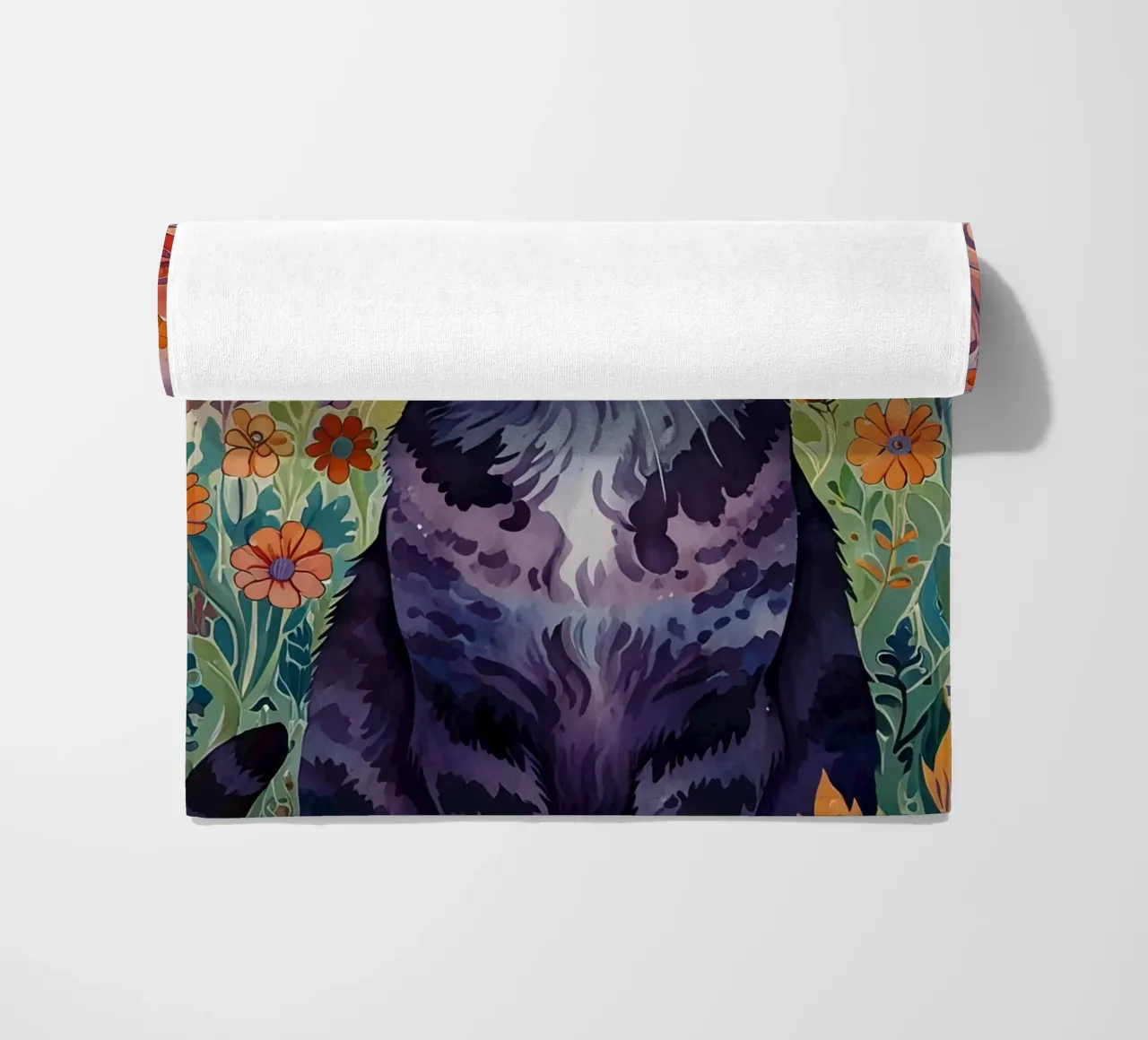 Il gatto felice telo mare da 🎁 ARTVI-SHOP