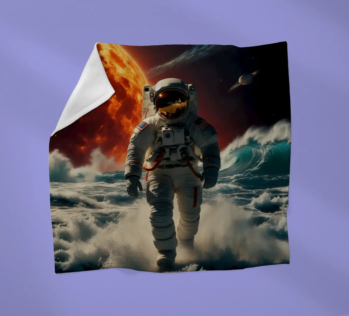ruimtezee fleecedeken van 🎁 NOBELART