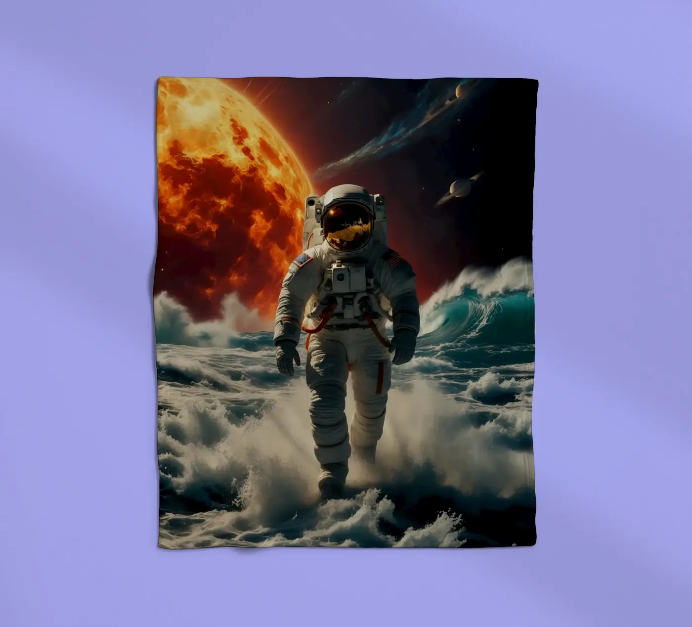 ruimtezee fleecedeken van 🎁 NOBELART