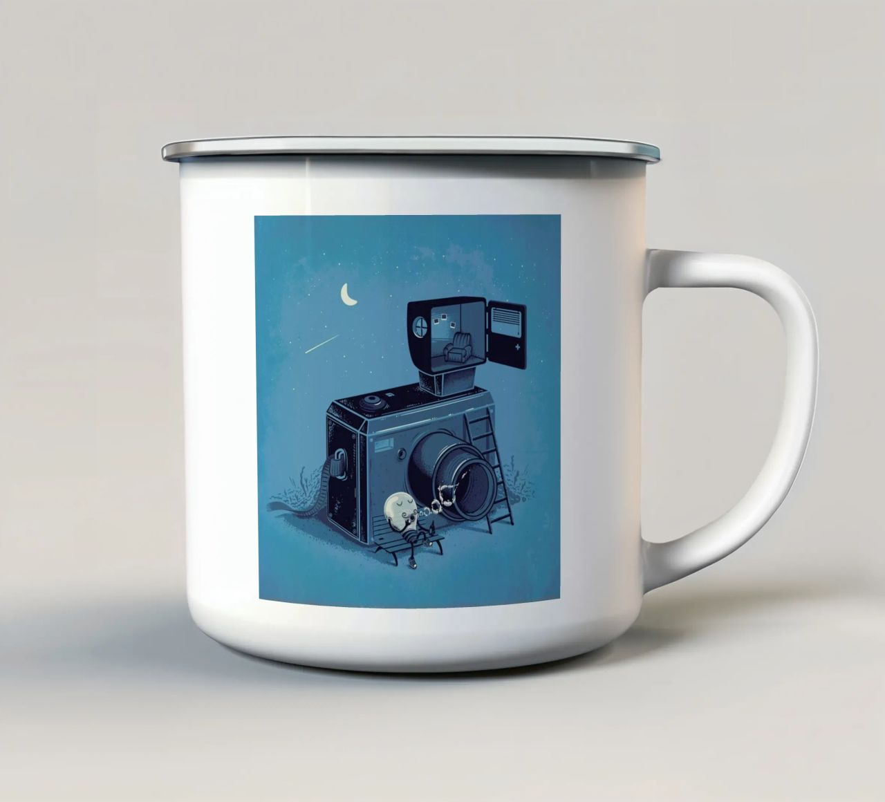 Quiting Time tazza in smalto da Robert Richter