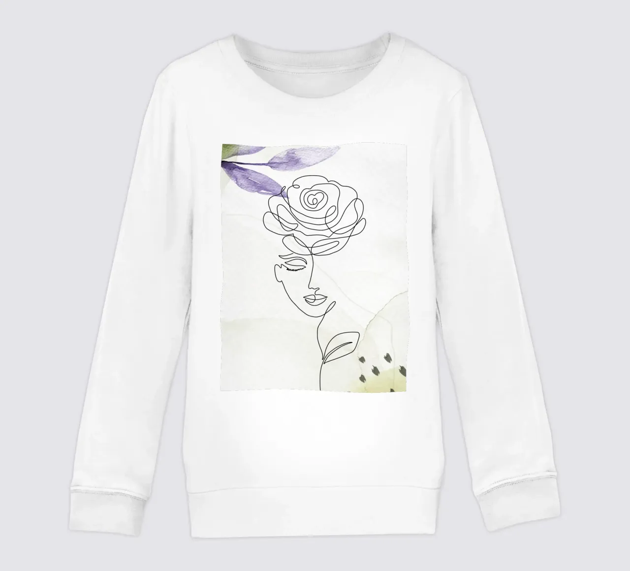 Ritratto di donna minimalista felpa bambino da 🎁 ARTVI-SHOP