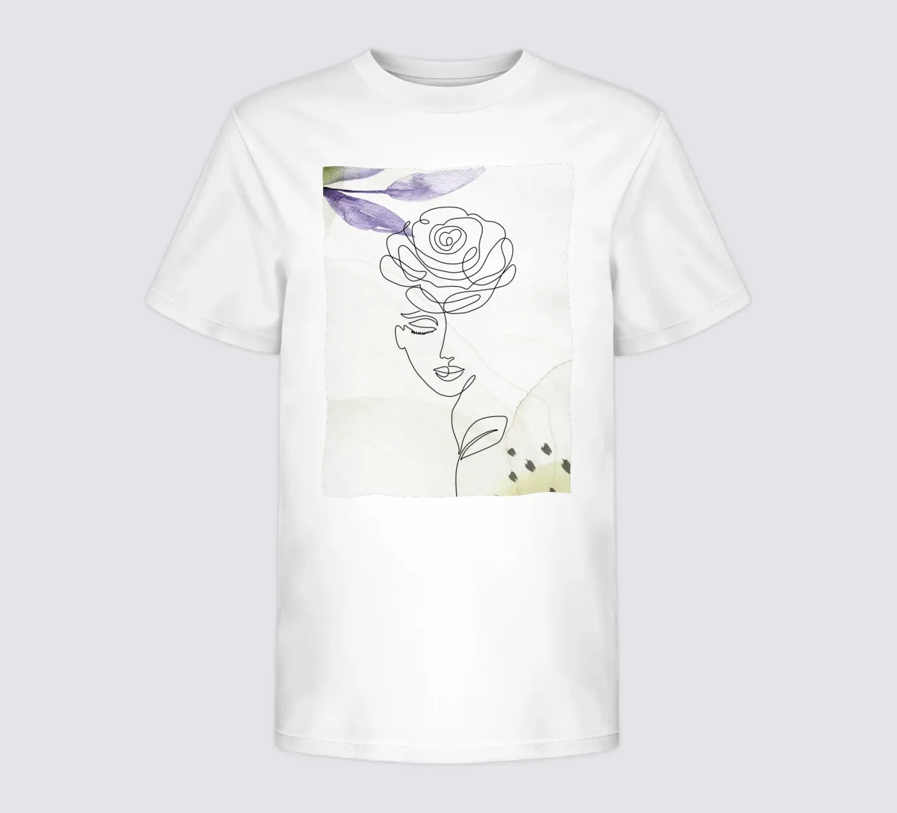 Minimalist woman portrait kids t-shirt by 🎁 ARTVI-SHOP
