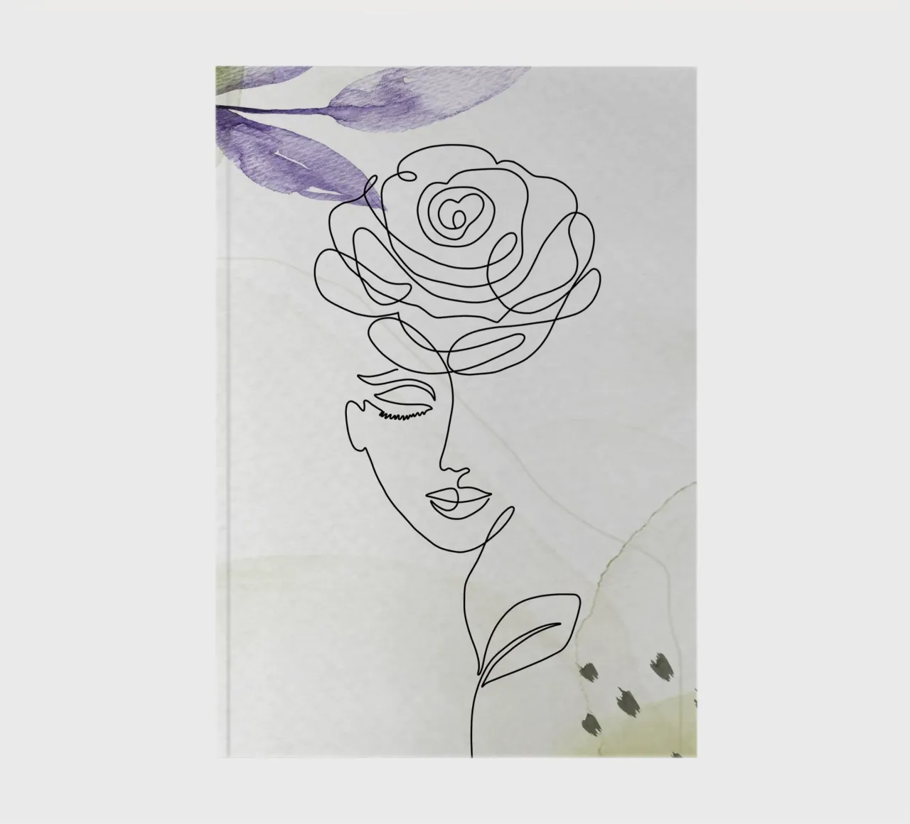 Minimalist woman portrait notebook by 🎁 ARTVI-SHOP