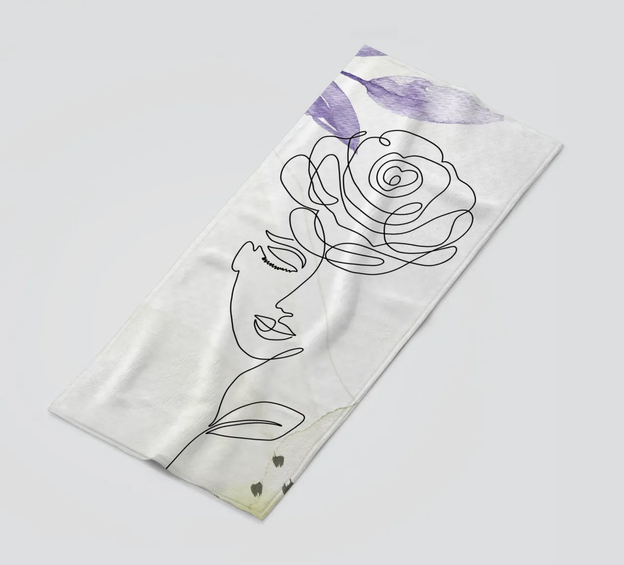 Ritratto di donna minimalista telo mare da 🎁 ARTVI-SHOP