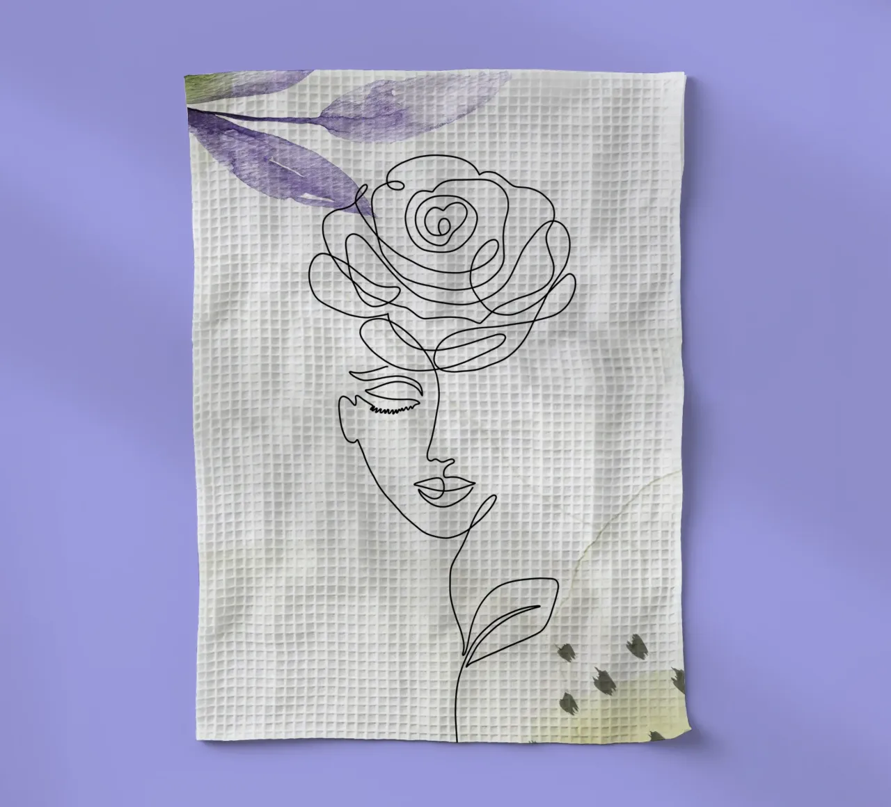 Ritratto di donna minimalista canovaccio da cucina da 🎁 ARTVI-SHOP