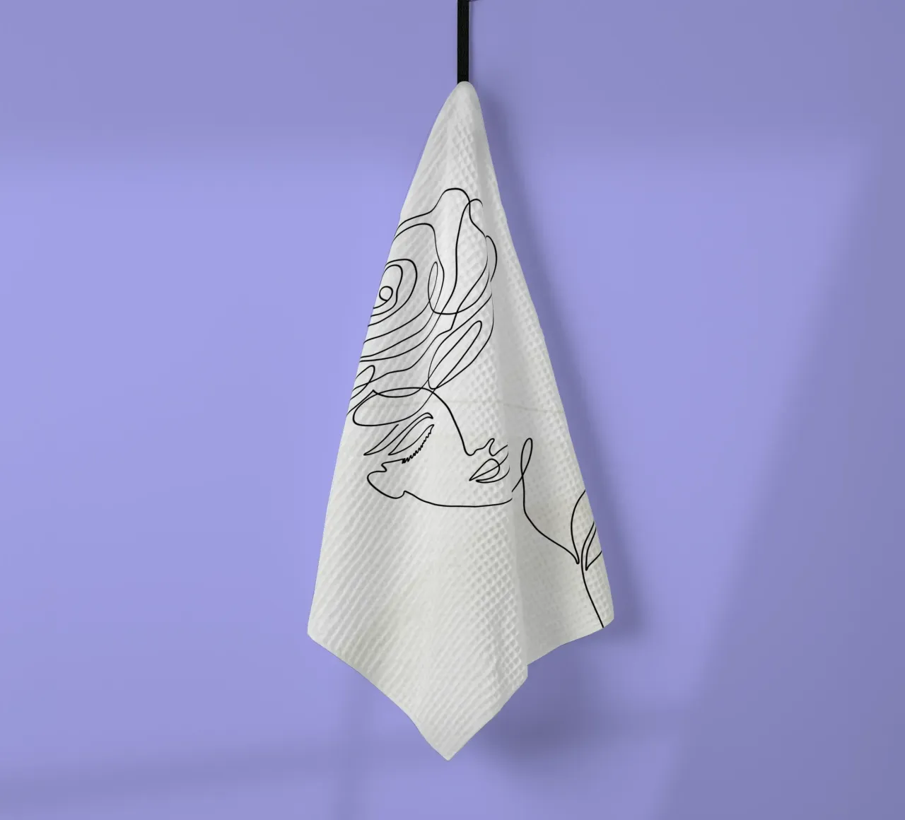 Ritratto di donna minimalista canovaccio da cucina da 🎁 ARTVI-SHOP