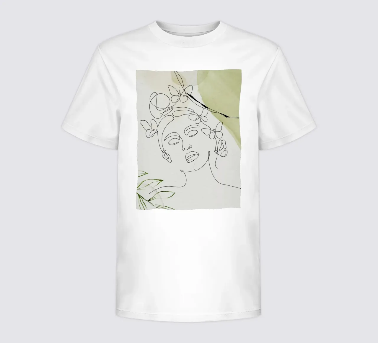 Minimalist woman portrait kids t-shirt by 🎁 ARTVI-SHOP