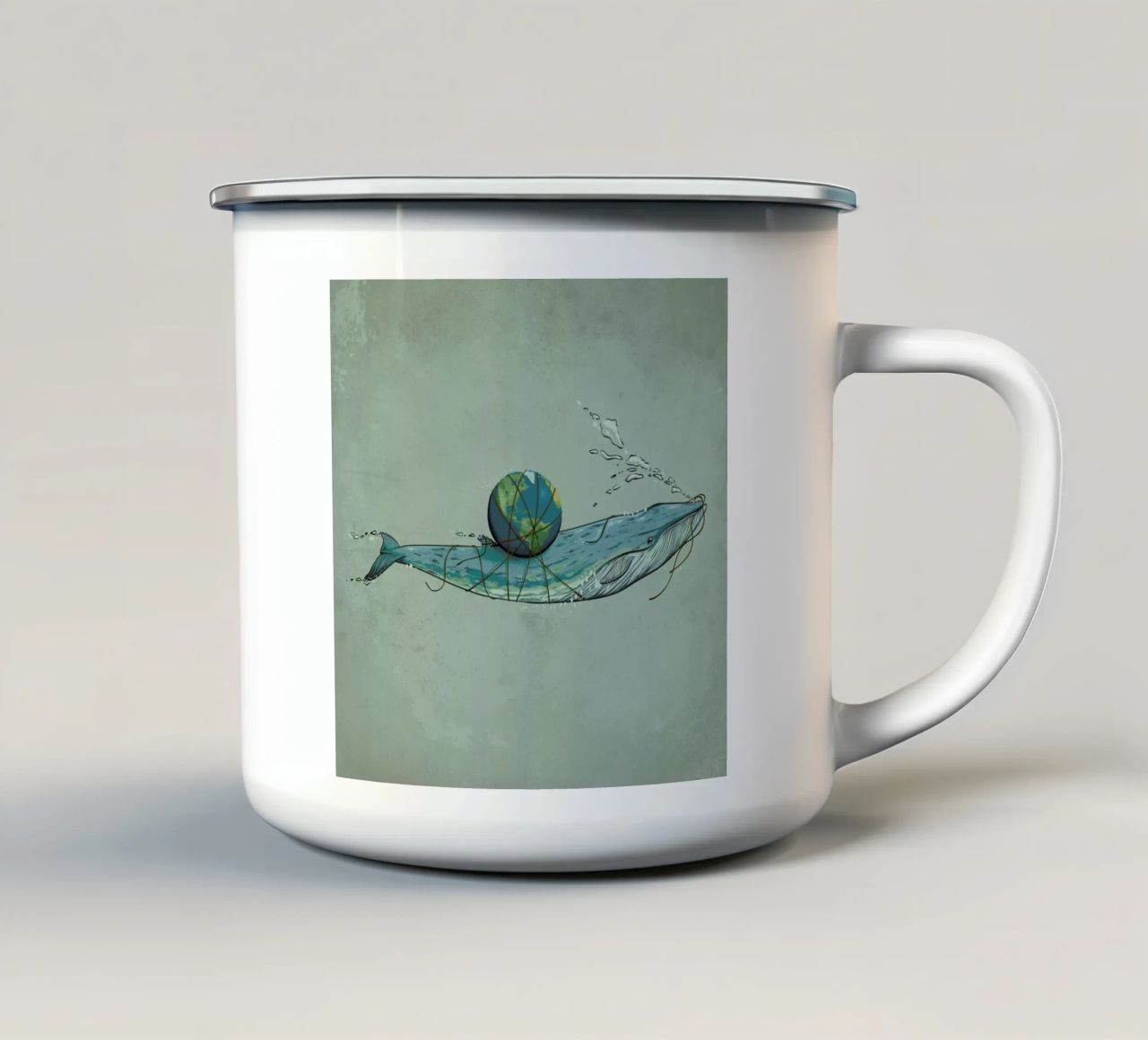 Save The Planet II tazza in smalto da Robert Richter