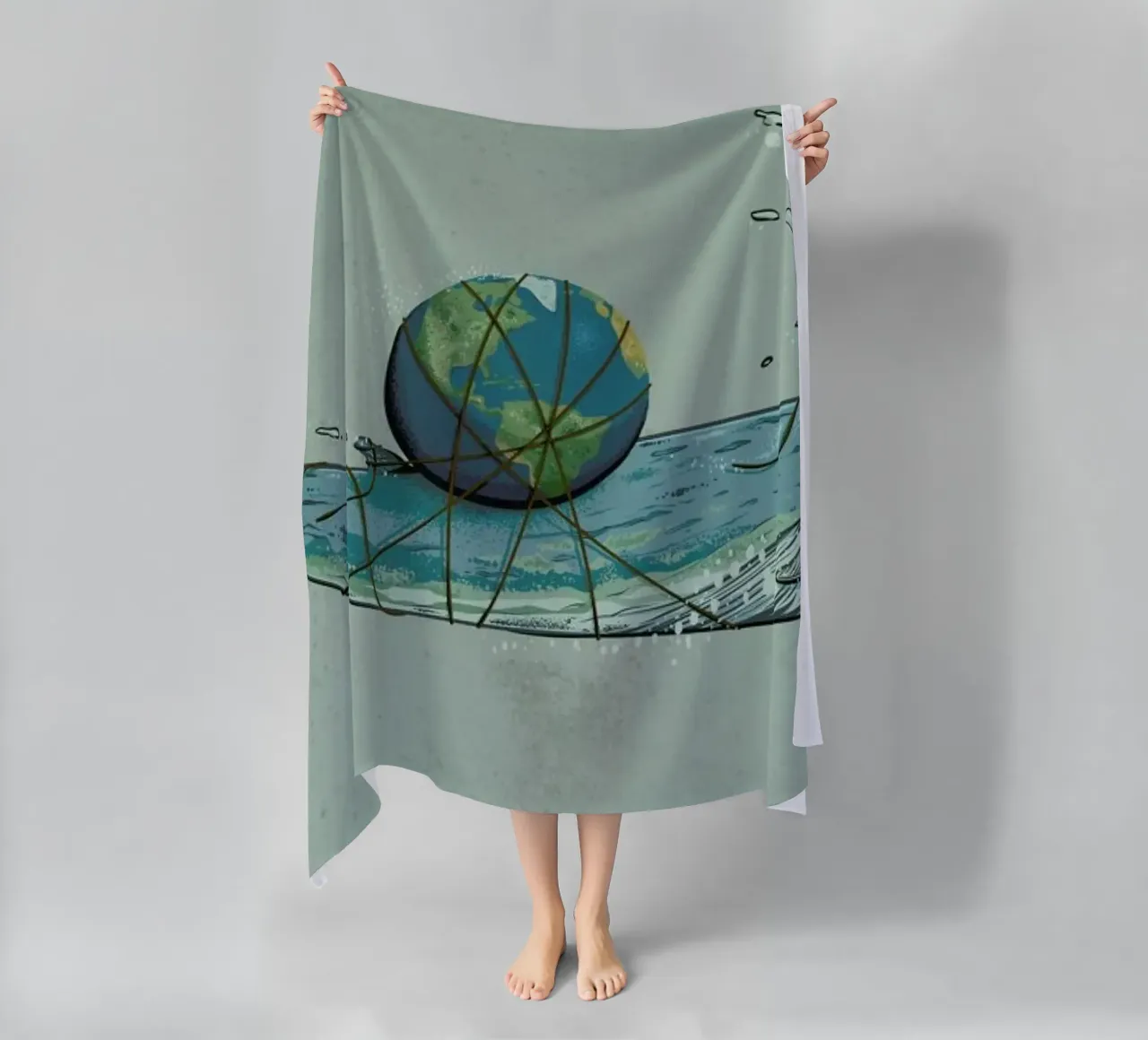 Save The Planet II strandhanddoek van Robert Richter