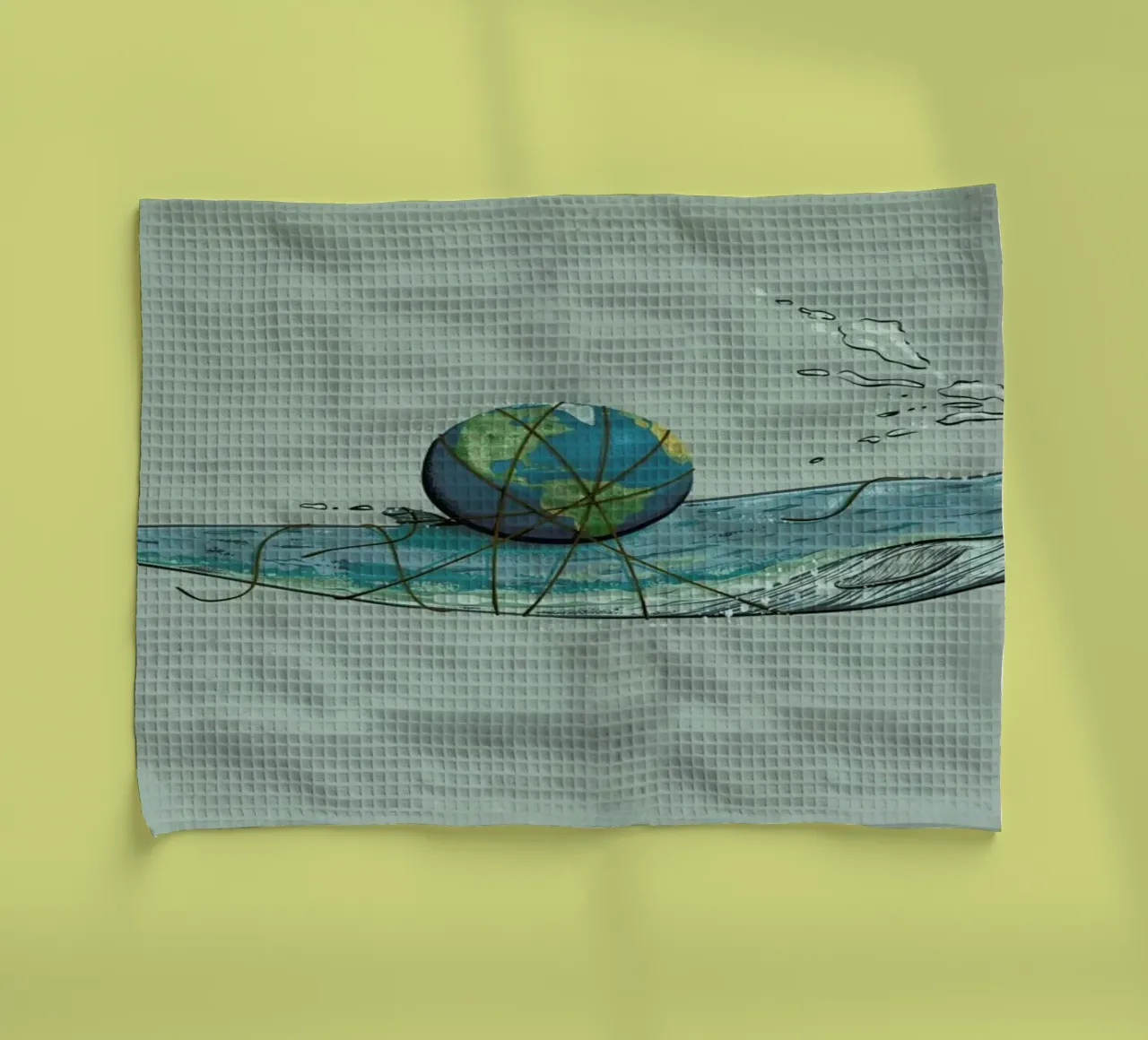 Save The Planet II tea towel by Robert Richter
