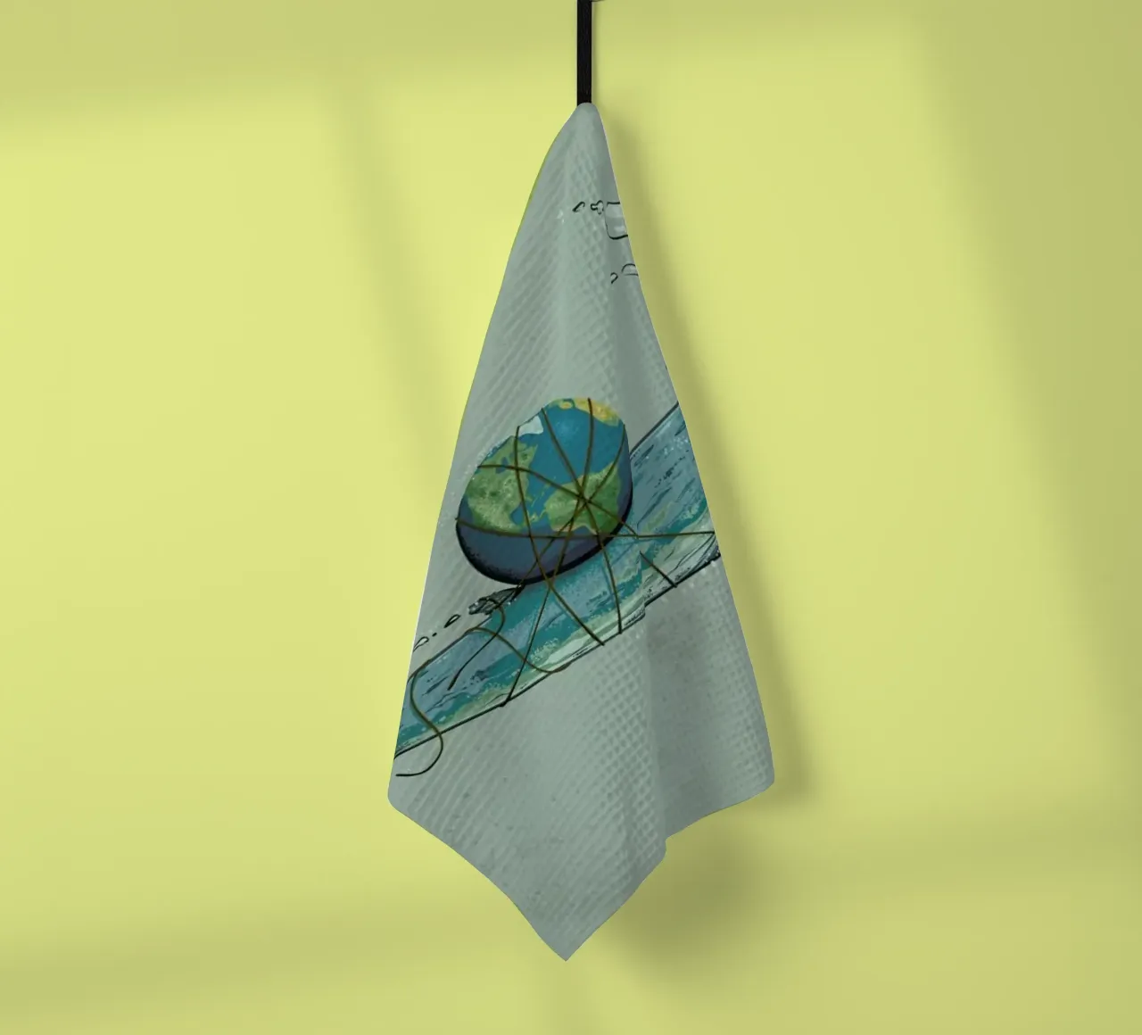 Save The Planet II tea towel by Robert Richter