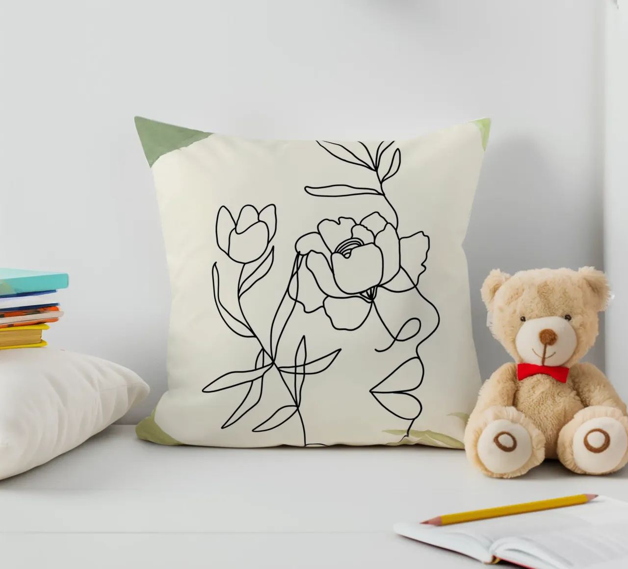 Ritratto di donna minimalista cuscino da 🎁 ARTVI-SHOP