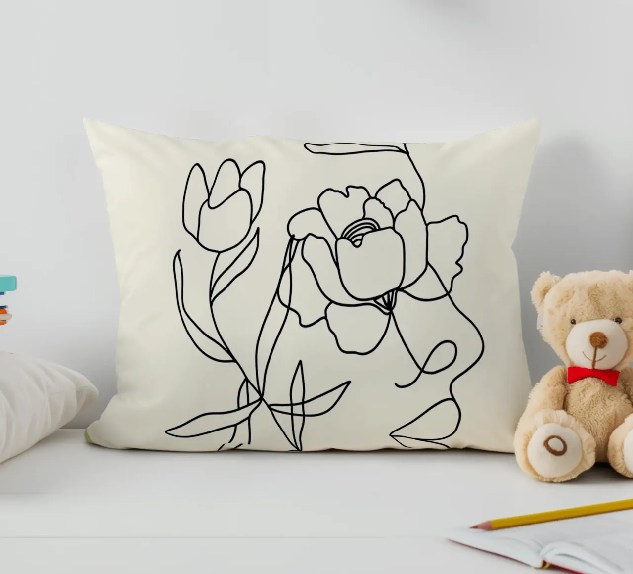 Ritratto di donna minimalista cuscino da 🎁 ARTVI-SHOP