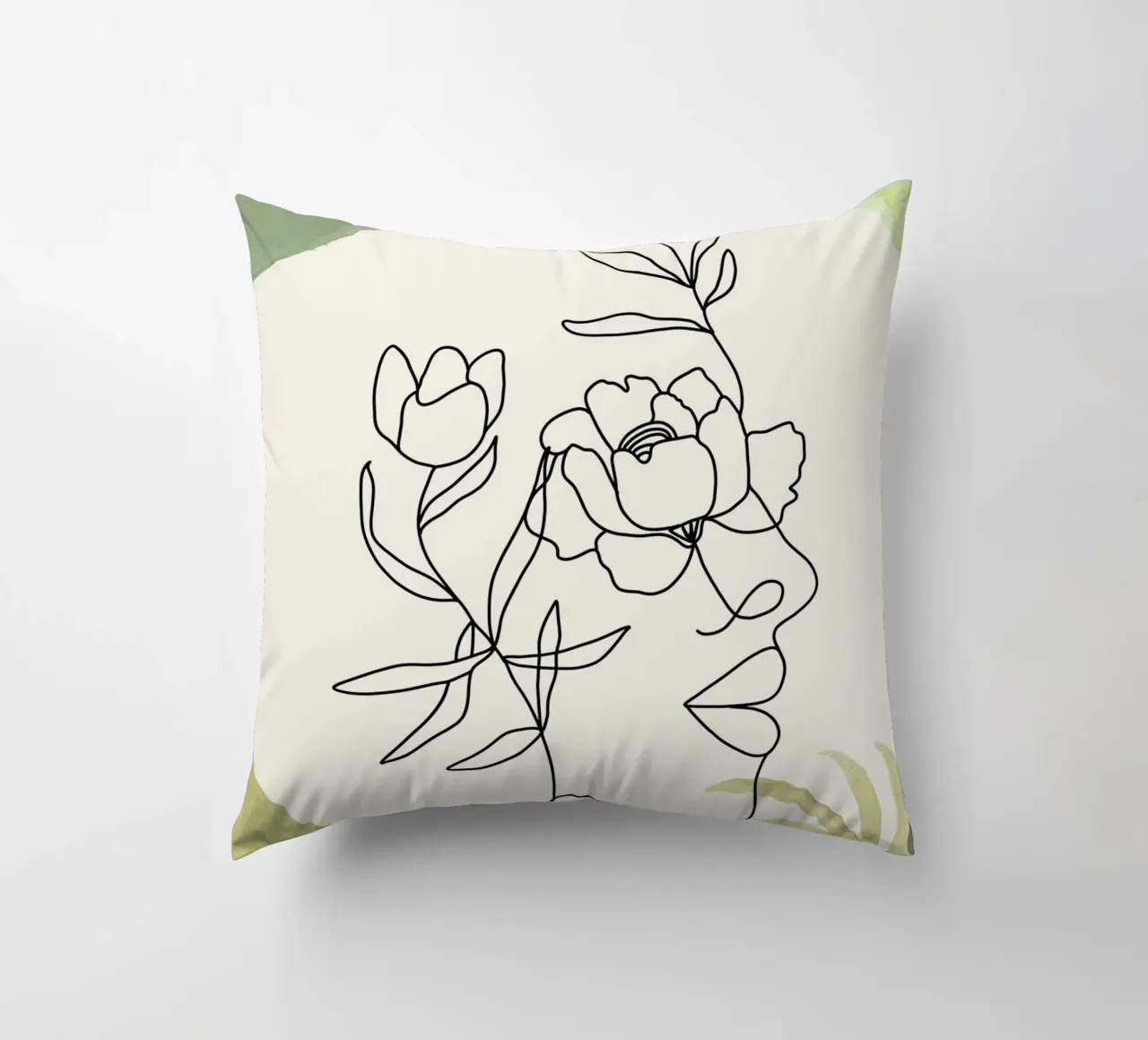 Ritratto di donna minimalista cuscino da 🎁 ARTVI-SHOP