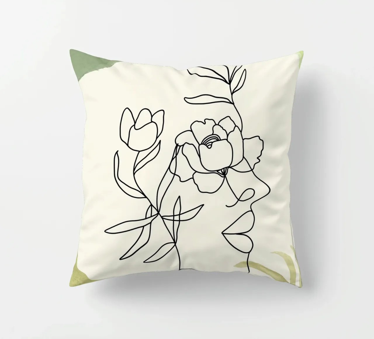 Ritratto di donna minimalista cuscino da 🎁 ARTVI-SHOP
