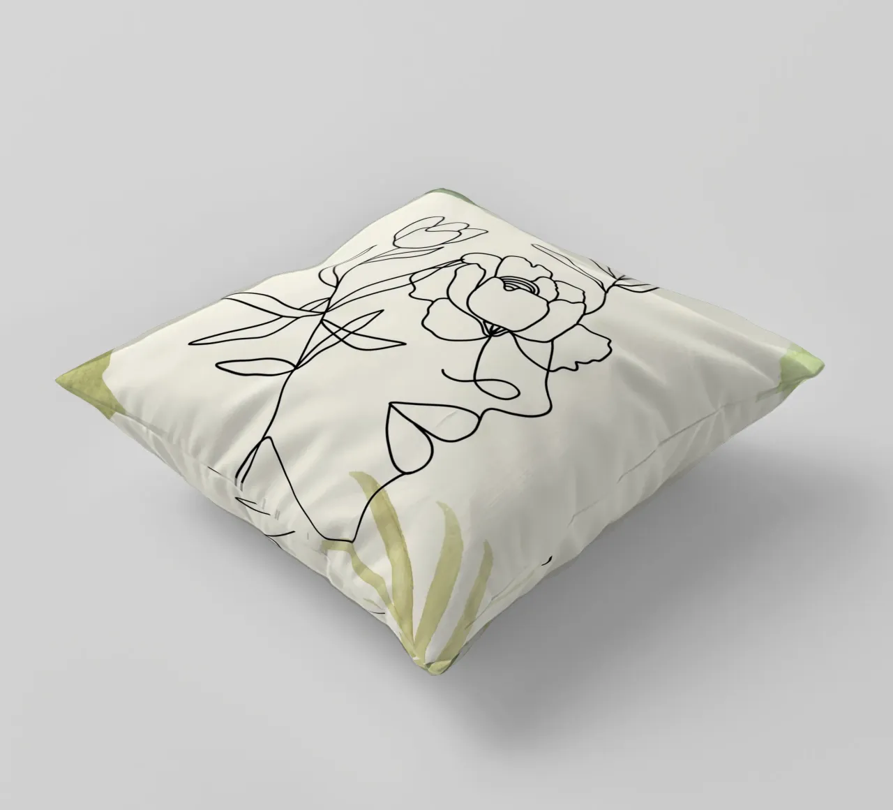 Ritratto di donna minimalista cuscino da 🎁 ARTVI-SHOP