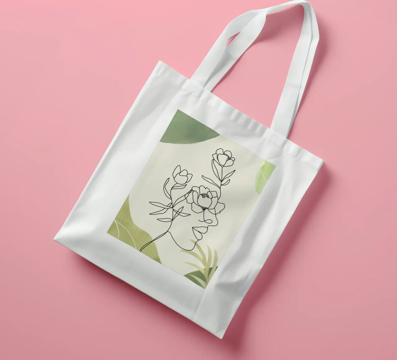 Ritratto di donna minimalista borsa in juta da 🎁 ARTVI-SHOP