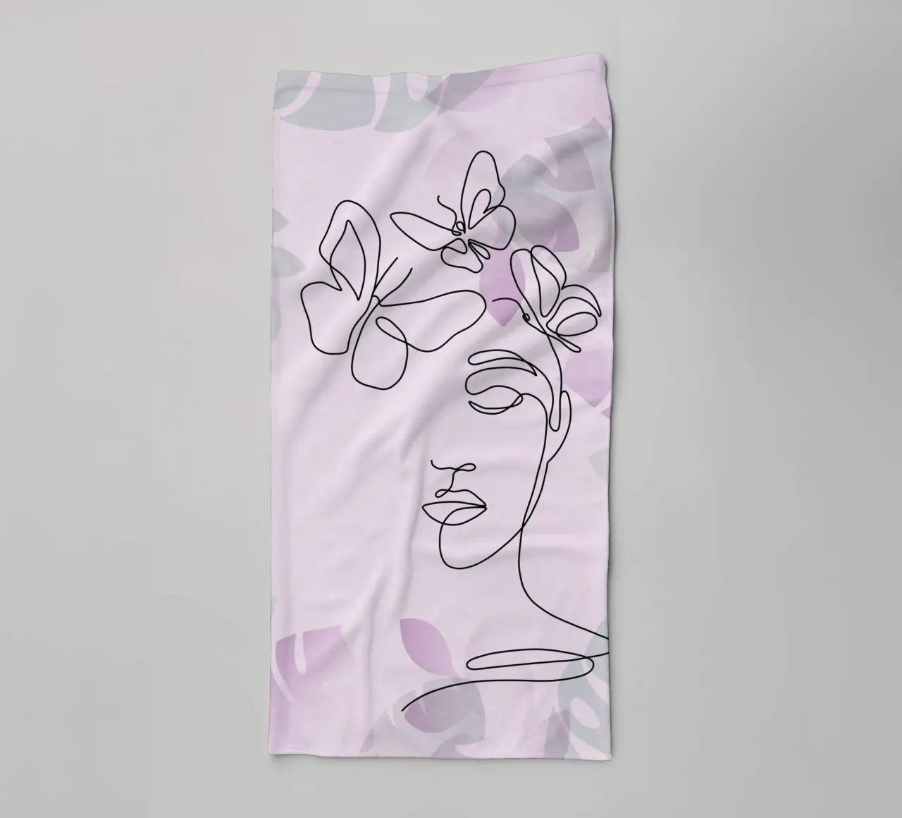 Ritratto di donna minimalista asciugamano da bagno da 🎁 ARTVI-SHOP