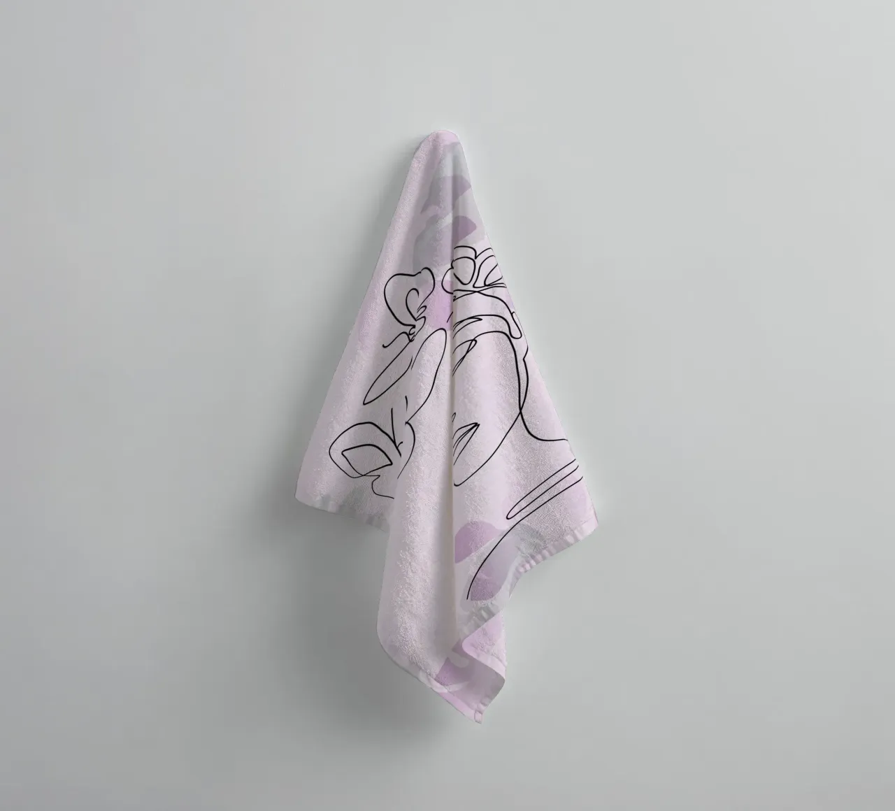 Ritratto di donna minimalista asciugamano da bagno da 🎁 ARTVI-SHOP