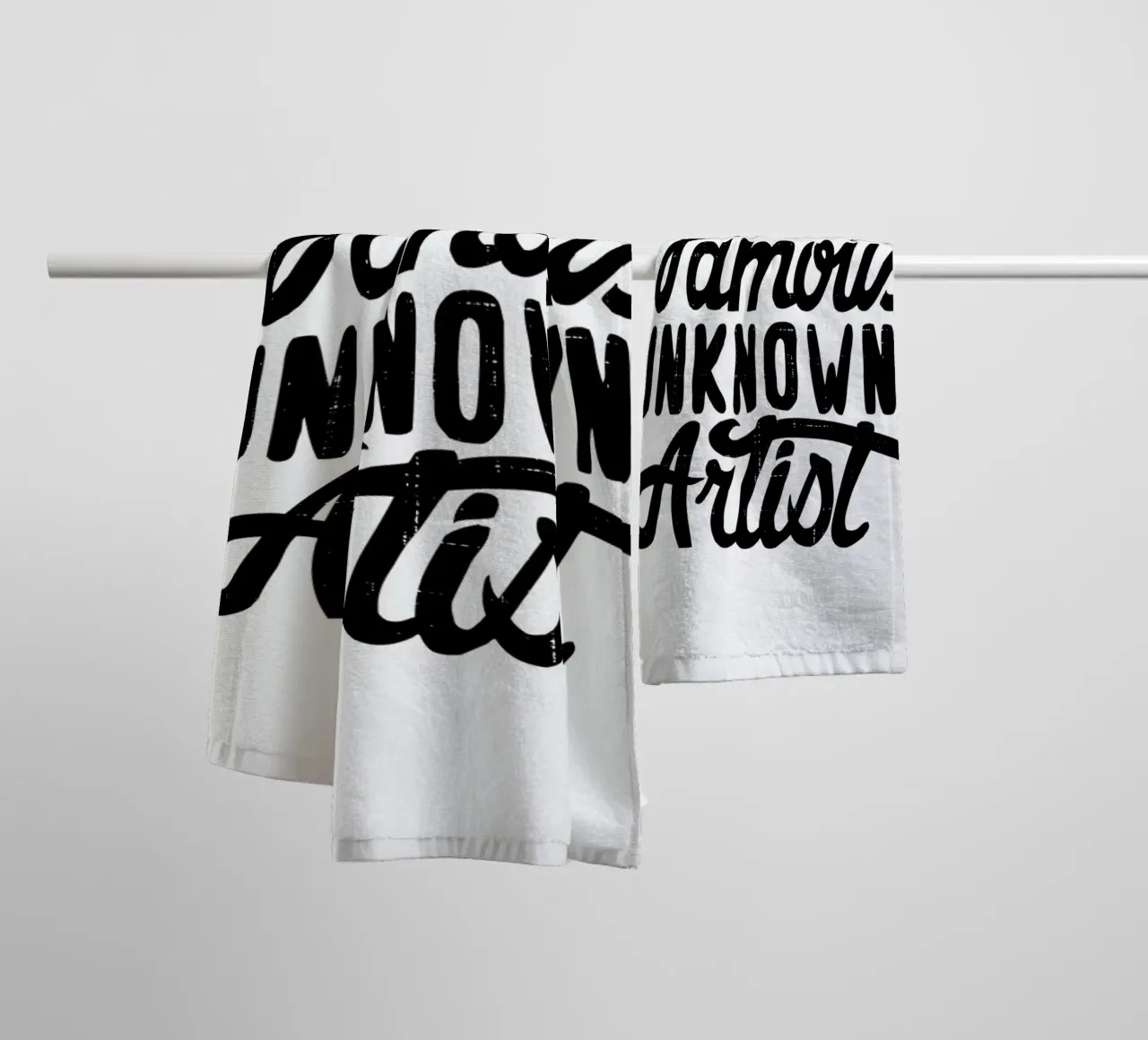 The Most Famous Unknown Artist towel by JONATTEND